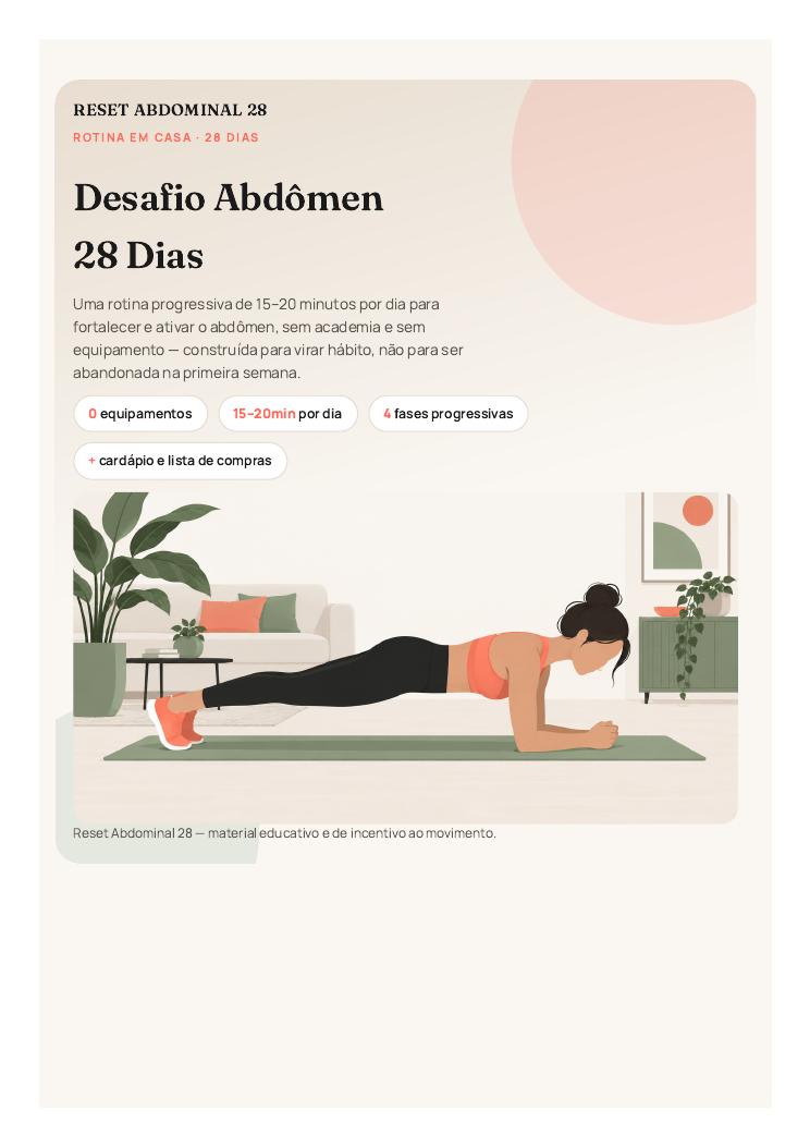 Capa do guia digital Reset Abdominal 28