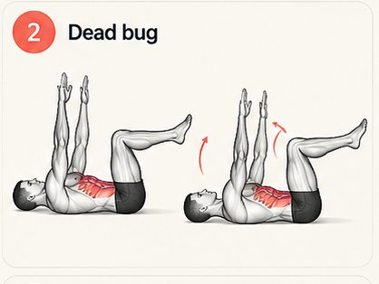 Demonstração do exercício dead bug